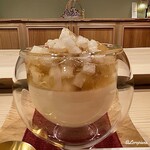 御料理 寺沢 - 豊水梨と葡萄のブランマンジェ