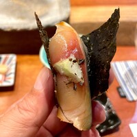 寿司 あさ海 - 〆鯖 手巻き おろし 柚子