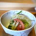 Tempura Sushi Hakata Shunshou - ◆サラダ・・お野菜はよく冷えていてシャキシャキ食感。