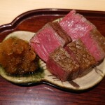 日本料理 柳燕 - 鹿児島の牛ヒレ　おろしポン酢で