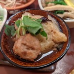 石臼挽きそば 石楽 - 「鶏と野菜の煮物」