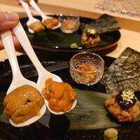 すし 福寿 - 雲丹3種食べ比べ
