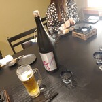 旬魚旬菜まるとび - 幸子さん持参の日本酒