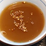 あずみの庵 - つゆで割った蕎麦湯