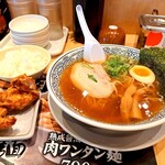 丸源ラーメン - 熟成醤油ラーメン＋丸得唐揚げセット
