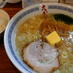 Menya Daiki - 塩味玉大＋バタートッピングとライス