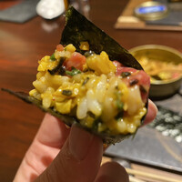 肉割烹 肉かぶく - べルーラキャビアとカイノミのミニ丼 〜キャビア缶に詰めたかぶく特製ミニ丼〜
