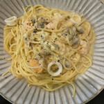 Bistro WAN - パスタセット(海の幸のカルボナーラ)