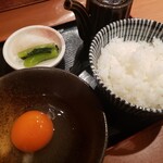 かもふく - 立派な卵かけご飯のセット