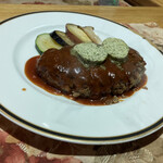 ステーキ・海鮮　リヤン・ド・ファミーユ - 絶品‼︎ ハンバーグランチ180g スープ、サラダ、焼き野菜、ライスorパン、コーヒー付き