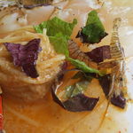 ウシマル - 海老味噌の冷製カッペリーニ、伊勢海老のローストと磯筋蝦の踊り食いと共に2