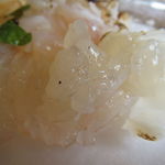 ウシマル - 海老味噌の冷製カッペリーニ、伊勢海老のローストと磯筋蝦の踊り食いと共に3