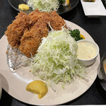 とんかつ 椛 - 牡蠣フライ定食　1800円