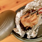 手酌割烹 てら田 - 黒毛和牛　朴葉焼き