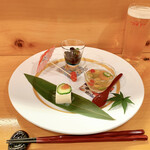 手酌割烹 てら田 - 三種盛り合わせ