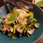 旬菜処 びいどろ - 黒豚ロースとポークとクレソンのサラダ