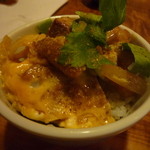 おみの - 鳥つくしのお椀は蕎麦ちょこに盛られたミニ親子丼