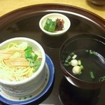日本料理　呉濤 - 「アナゴ飯、澄まし、香の物」