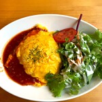 HawaiianCafe魔法のパンケーキ - 太陽のオムライス トマトソース