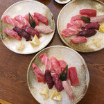 鮨処たち吉 - いろいろ鮨 x３