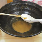 ラーメン 三亀 - ちょっと骨粉が残った