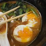 ラーメン 三亀 - 味玉