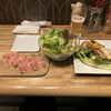 Mito Kicchin Rogu Fifu Thi - きのこのサラダ、季節野菜のグリル盛り合わせ、生ハム(お通し)、シャンディーガフ