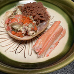 鮨よし - 香箱がに   注文してから茹でるので30分待ちました。温かくてめちゃくちゃ美味い   卵良かった