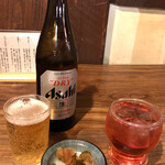 満田屋 - ビールのお通しの味噌漬け美味しかったです