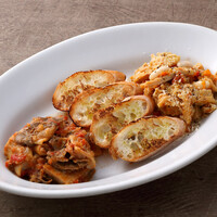 ランプレドットとトリッパのトマト煮込み　トスカーナ風