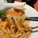 酒肴場 屯 - 【限定】あん肝まぜそば（中太麺）