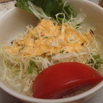 ボージャン - ○サラダ（タンドリーにも野菜がついていて野菜たっぷり）