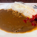 相州蕎麦 - カレーライス470円。そば屋でカレーライス単品を食べない派の私ですがここのカレーは抜群。POPに“蕎麦屋が作る本格洋風カレー”とあるが和風テイストにも感じられる。