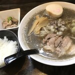 Chuuka Soba Innovation - 濃厚煮干し中華そば＋なんこつハーフ＋ご飯のセット　1000円