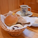 Komeda Ko-Hi-Ten - コメダブレンド(レギュラー)@税込580円│モーニングC(コメダ特製おぐらあん)│定番ゆでたまご@税込80円