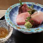 末広寿司 - ◆「ヤイトガツオ、本鮪大トロ、ブリ」のお刺身