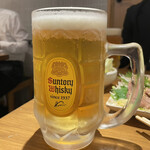 Motsuyaki Shinjukusanchoume Fujiya - メガ生ビール