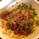 広島風つけ麺 辛唐家 - 辛肉そば（1.5玉、生玉子入）