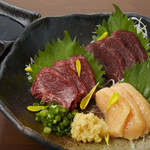 ◆Assortment of 3 types of horse sashimi