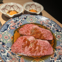にく稲 - 雪室芳醇和牛サーロイン焼きすきと新之助ご飯 (wトリュフ+1000円)