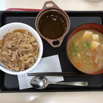 Matsuya - 得朝ミニ牛めし豚汁セット ミニカレー