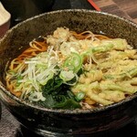 Jidori To Shunsai Kiraku - セリの天ぷら蕎麦(2022.11)