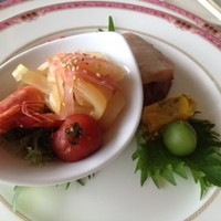 龍天門 - 焼きものと前菜の盛り合わせ