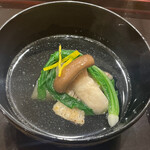 あま木 - 甘鯛と蕪のお椀　大黒しめじ　芽蕪　柚子