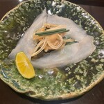 あま木 - 河豚テッサ　てっぴ　あん肝ソース　酢橘