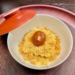 銀座 上瀧 - 2022.11.  杏仁豆腐和栗の紹興酒甘露煮添え~杏仁豆腐紹興酒腌栗子泥~