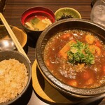 銀座 竹の庵 - 石焼き麻婆豆腐(海鮮)五穀米