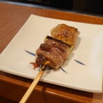 里葉亭 - 熊野地鶏のもも（ねぎま）