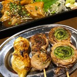 炭火野菜巻き串と餃子 博多うずまき - 