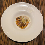 エビスエスクラッシコ - イノシシのミートソースパスタ。美味し。